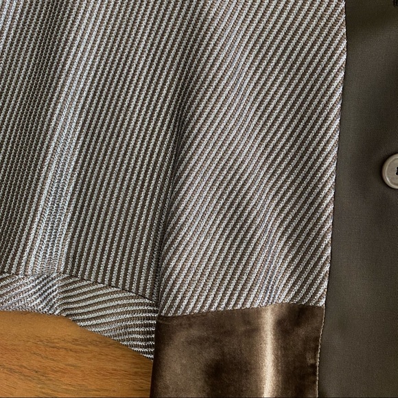 ETRO Metallic Silver Batwing Evening Jacket 42 - Picture 11 of 14